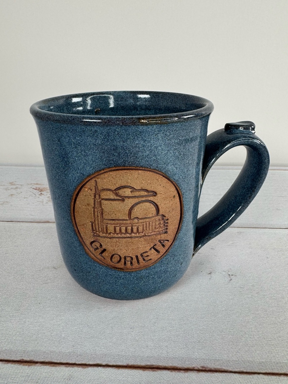Handmade Clay Pen Pottery "Glorieta" Blue Stoneware Mug Colorado